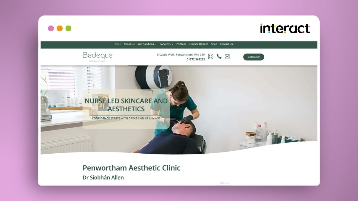 Bedeque Medical website example, showcasing web design services