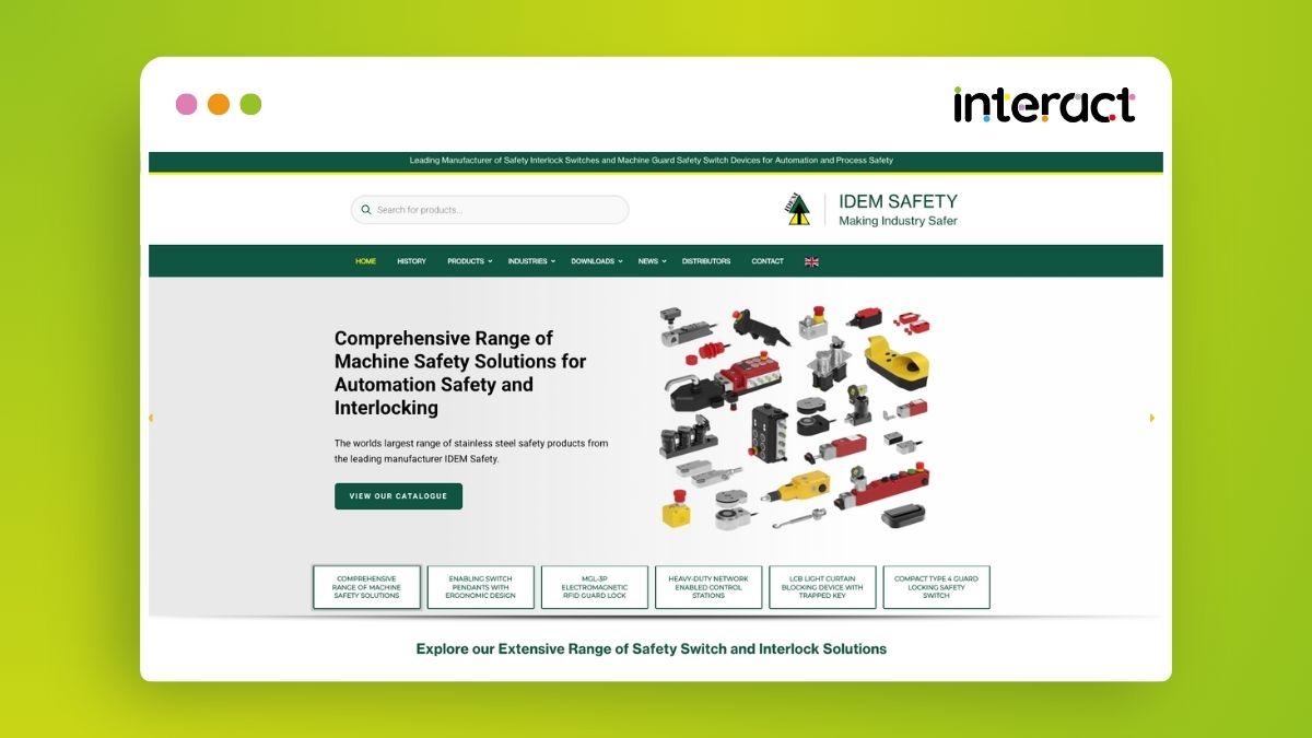 IDEM safety switches website example